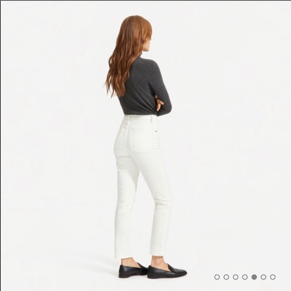 Everlane | High Rise Straight Jean White - Picture 3 of 8